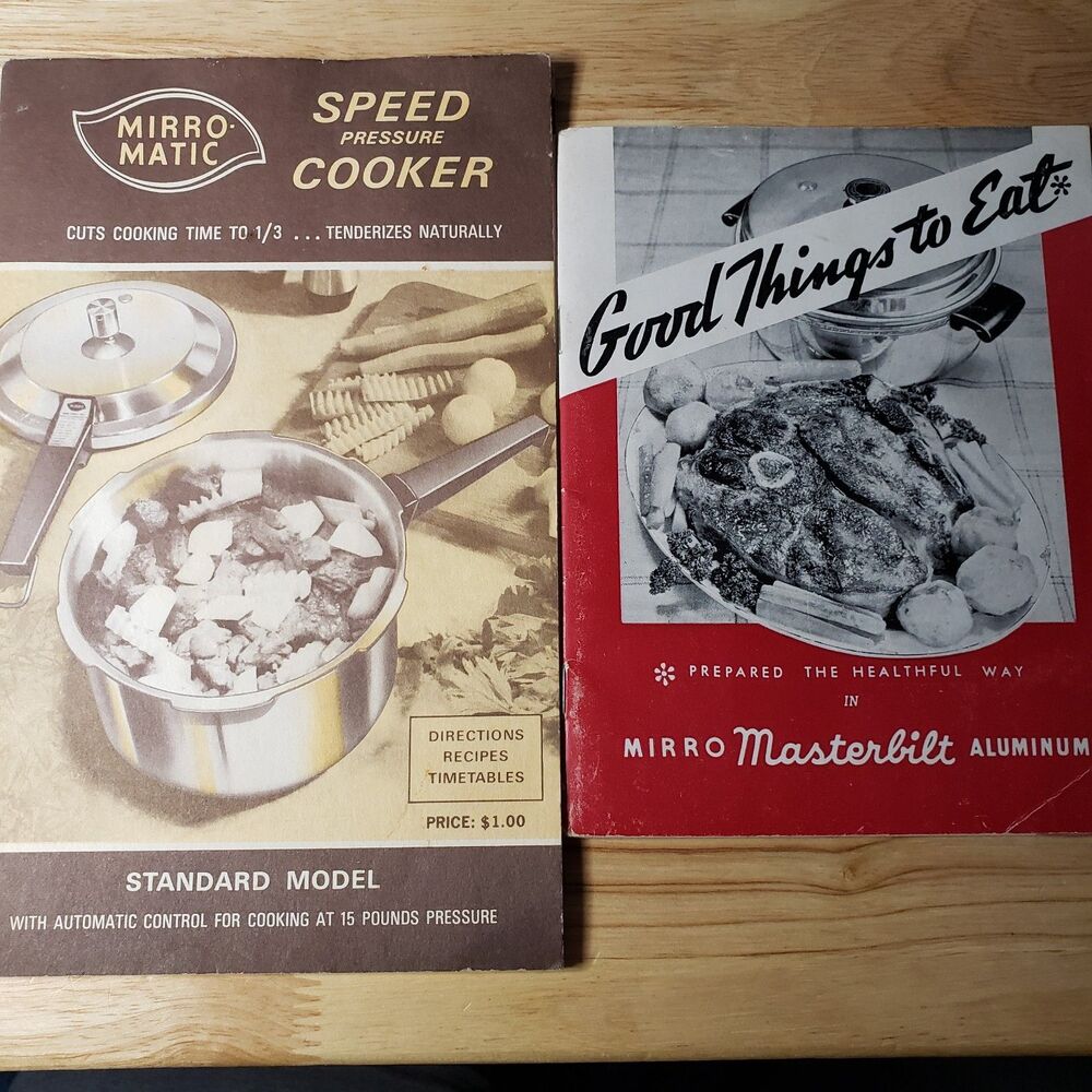 Vintage Mirro Matic Pressure Cooker Cookbooks Lot 1950 Masterbilt 1972 Manuals